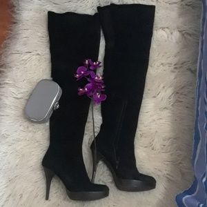 Stuart Weitzm Suede. Tigh-High Boot